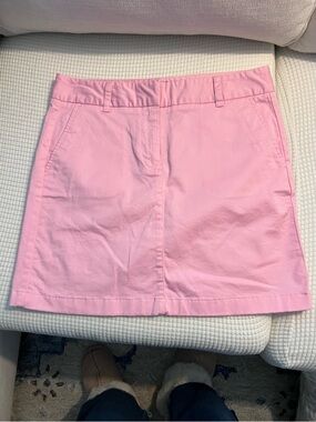 Vineyard Vines Pastel Pink Cotton A-Line Mini Skirt